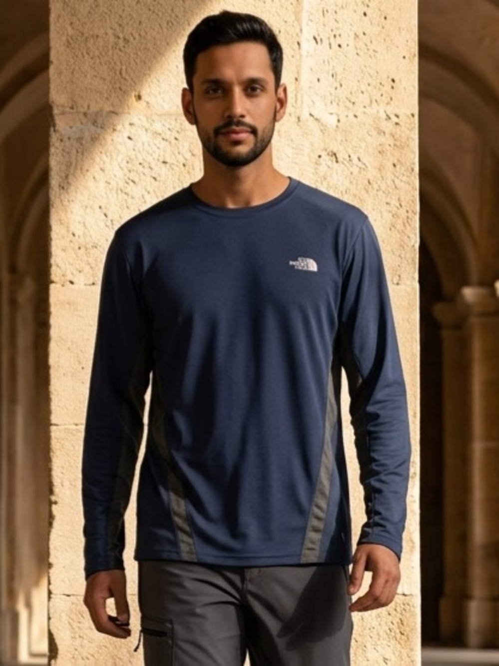 The North Face Flight Series Navy Blue Long-sleeved Shirt w/Mesh Sides XL